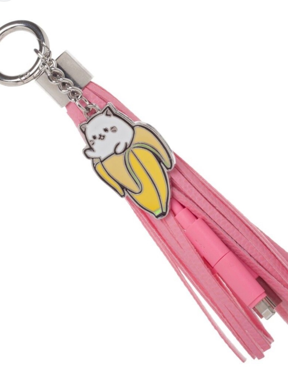 Bananya USB Keychain With Pink Tassles New in Box